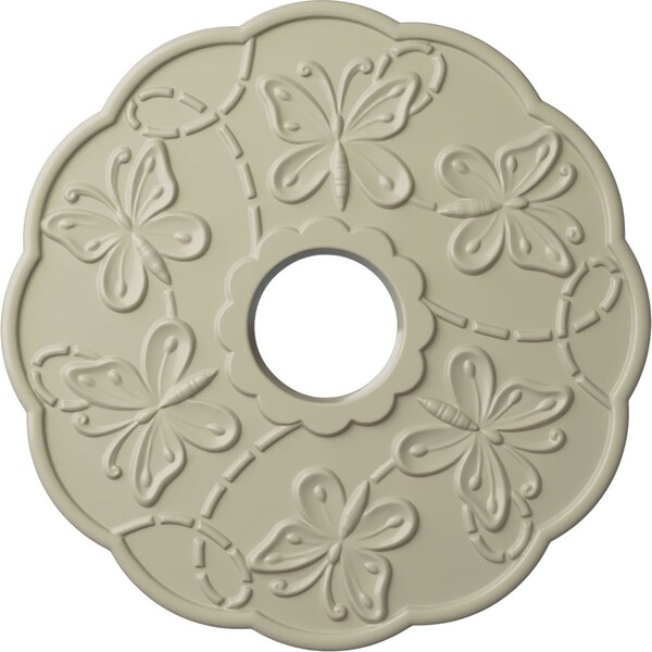 Ekena Millwork Terrones Butterfly Medallion (Canopies up to 3 7/8"), 17 7/8"OD x 3 7/8"ID x 1"P, Clear Yellow CM17TSCYF - main